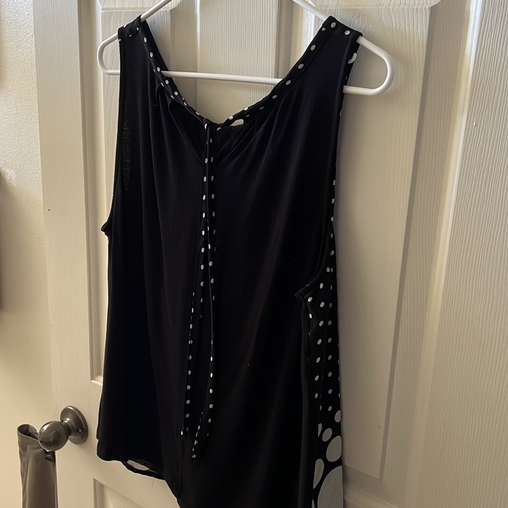Sleeveless blouse polka dot Xl
